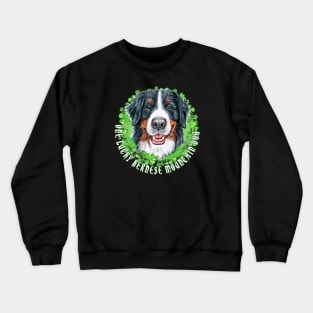 One Lucky Bernese Mountain Funny St. Patrick Dog Crewneck Sweatshirt